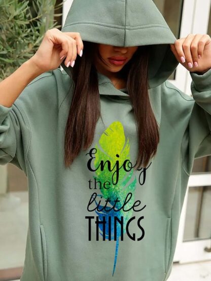 Women Printed Hooded Sweatshirt - Image 2